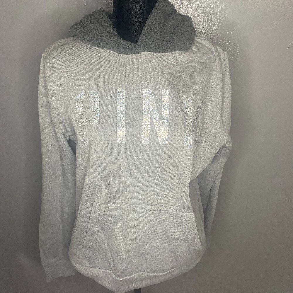 Pink Victoria Secret pull on hoodie